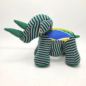 Handmade in Africa One of a Kind Knit Rhinoceros Plush Animal Stuffed Stuffy